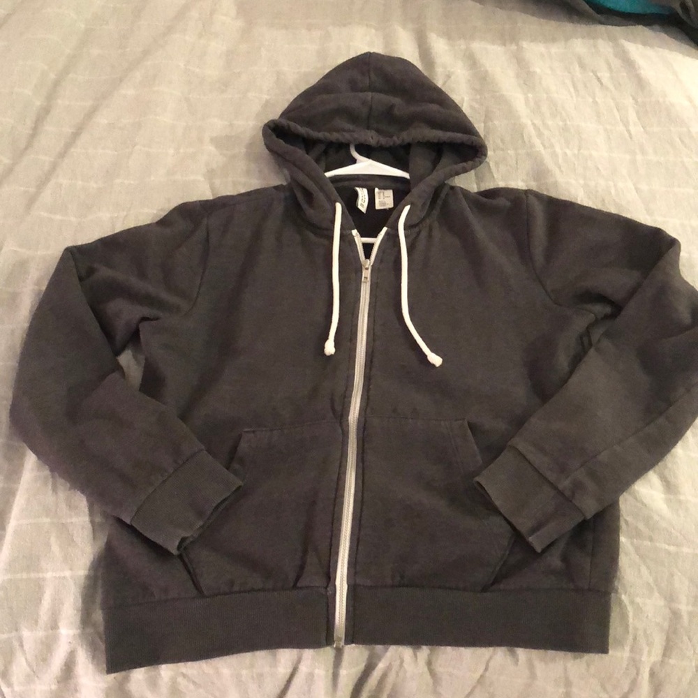Dark grey zip up hoodie